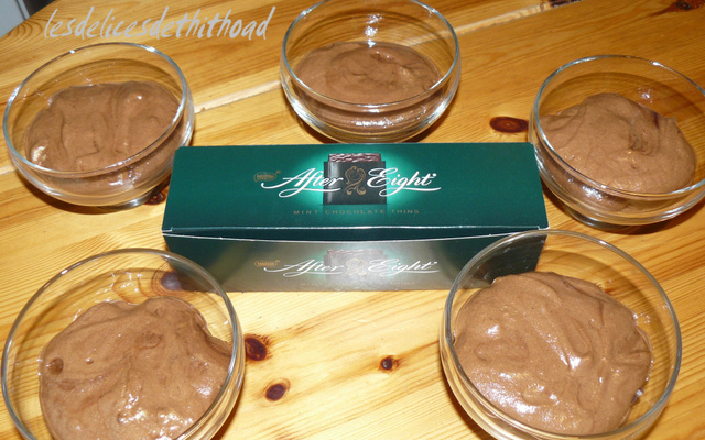 Mousse au chocolat et à la menthe