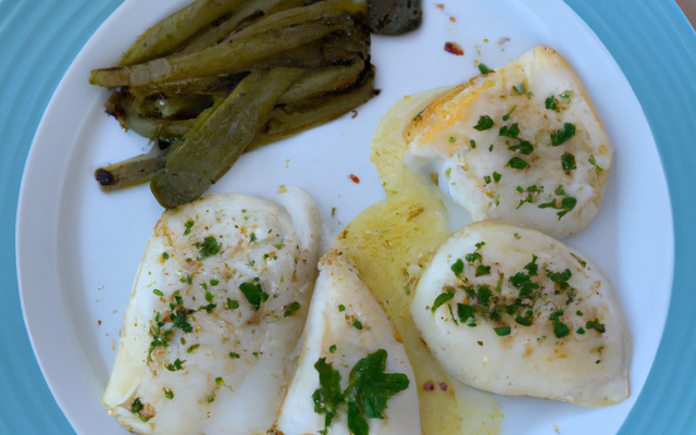 Cabillaud poêlé à l'ail blanc de Lomagne