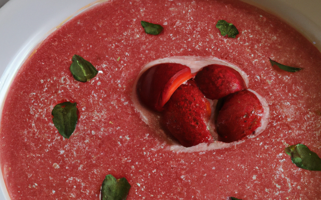 Soupe aux fraises épicées