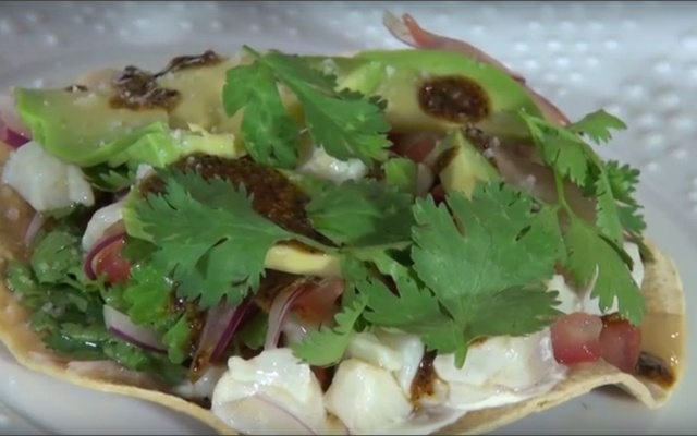 Tostada de ceviche Pescado