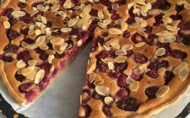 Tarte amandine aux framboises