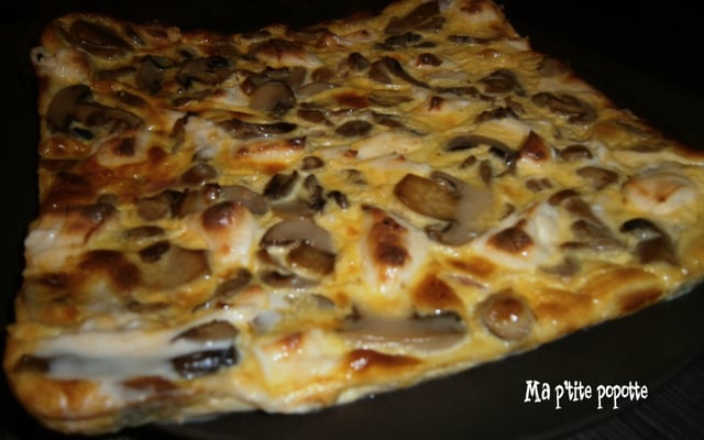 Quiche jambon, champignon et kiri