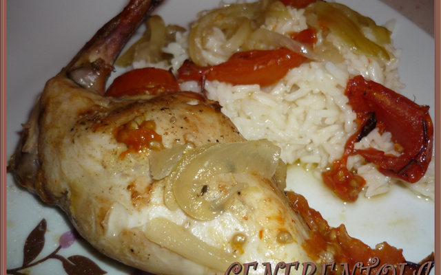 Lapin à la moutarde à la tomate