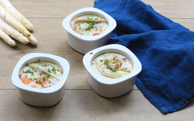 Œuf cocotte aux Asperges des Sables des Landes IGP