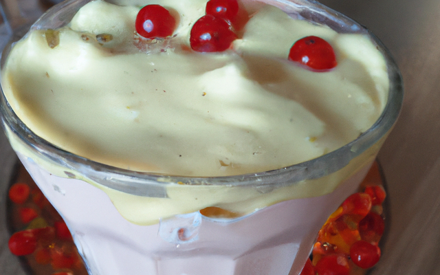 Crème glacée aux groseilles