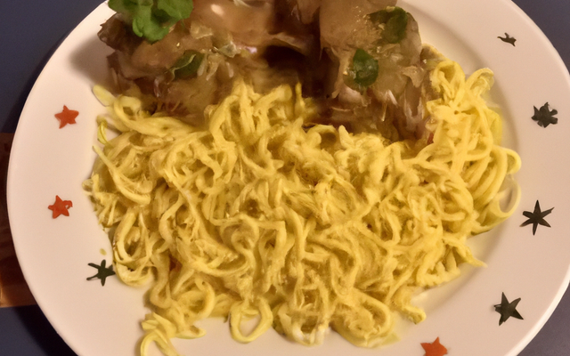 Lapin à la moutarde et ses Nüdle à l'ancienne