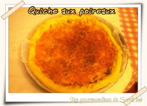 Tarte aux poireaux et au gruyère