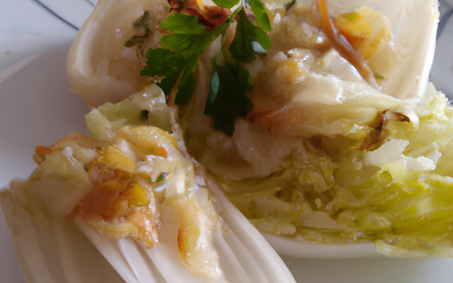 Effiloché d'endives aux Saint-Jacques