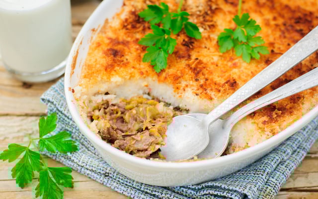 Hachis parmentier d'agneau confit