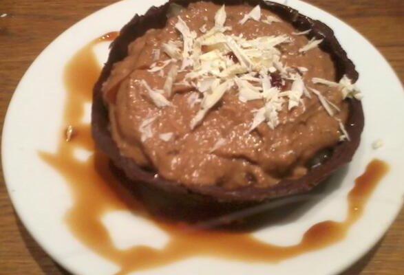 Tartelette choco-speculoos sur lit de pommes caramélisées