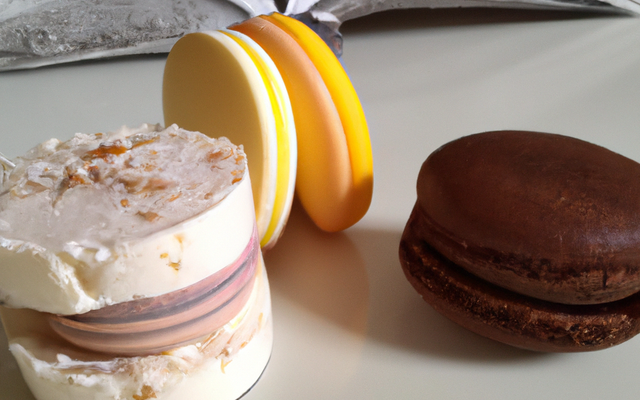 Bûche coco et macaron