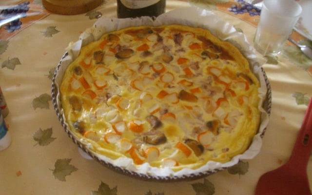 Tarte au surimi et saumon