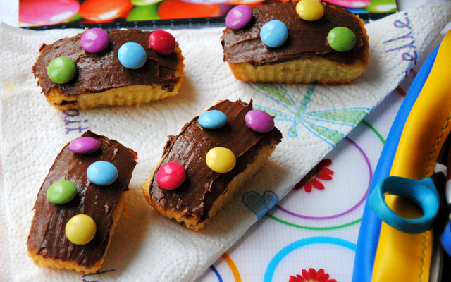 Mini quatre-quarts Nutella et Smarties