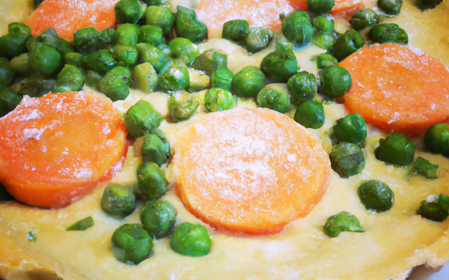 Quiche carottes et petits pois