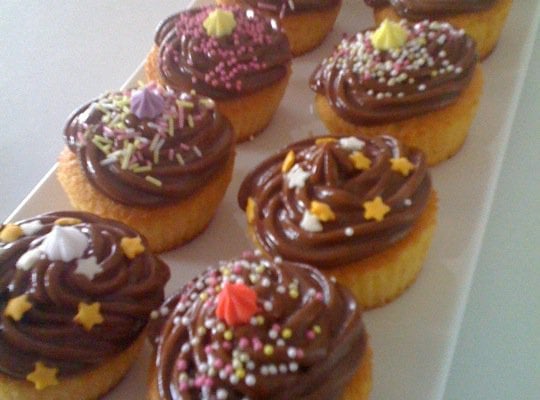 Cupcake poire & creme chocolat