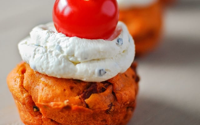 Cupcakes tomate basilic