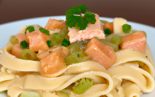 Pâtes au saumon fait maison