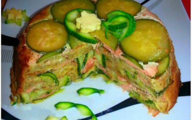 Terrine de courgettes et saumon fumé