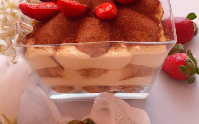 Tiramisu léger aux fraises