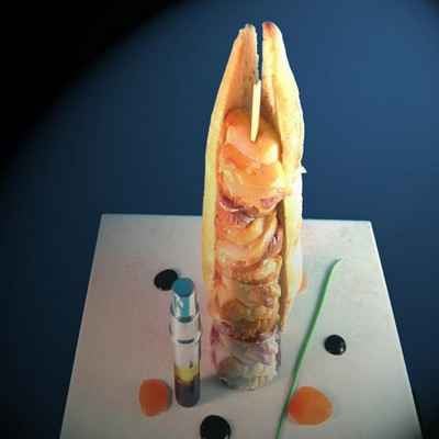 Illusion d'un Kebab de Saint-Jacques et son spray