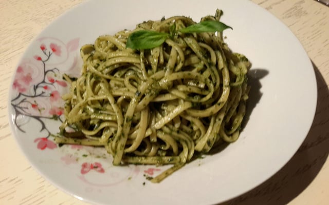 Pâtes au pesto de basilic