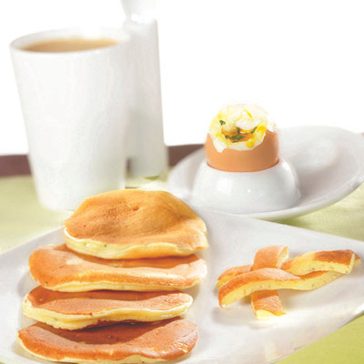 Blinis au comté, œufs à la coque maison