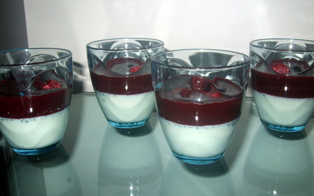 Panna cotta aux fruits rouges italien