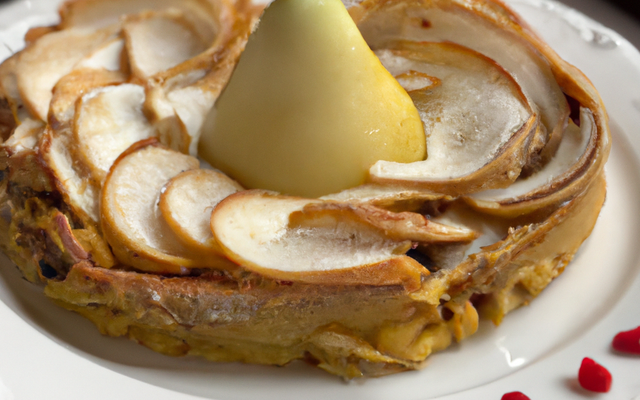 Charlotte aux poires et crème d'amandes