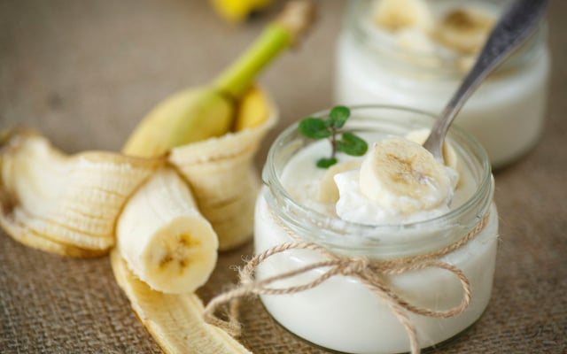 Verrine de mousse de banane