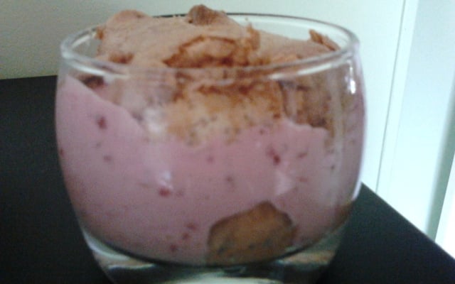 Charlotte de framboises au marscarpone en verrine