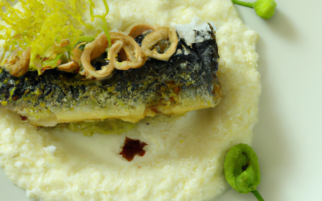 Espuma de sardines croustillant de gomasio parmesan