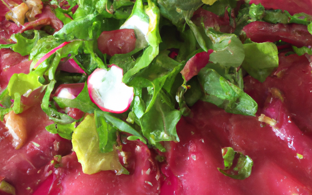 Salade de carpaccio mi-cuit