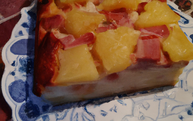Cake sucrée salée ananas et lardons