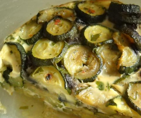 Flan de courgettes à la crème