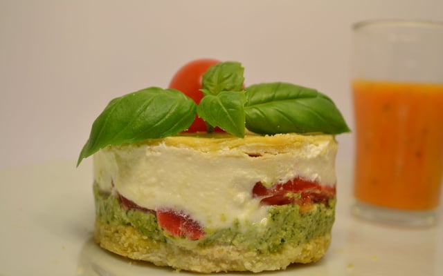 Milles feuilles de tomates et pesto