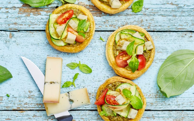 Tartelettes du soleil au Morbier