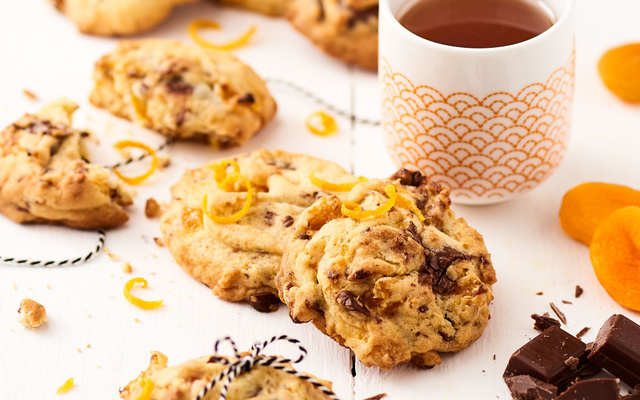 Cookies moelleux/choco/orange/abricot