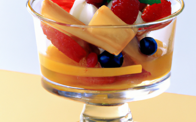 Verrine de fruits de saisons aux madeleines de Commercy