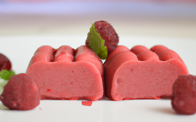 Pâte de fruits aromatisée aux framboises