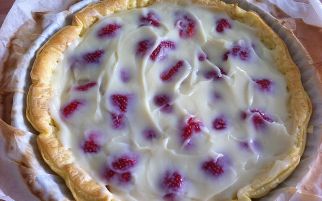 Tarte chocolat blanc fraises