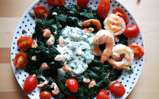 Mezzelune ricotta/épinards aux scampis, tomates et crème légère