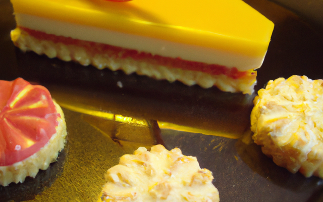 Biscuit à la créme de citron et miroir orange sanguine