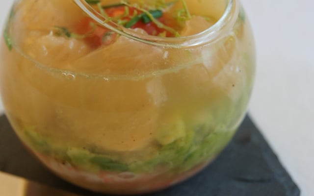 Gelée de crevettes acidulée