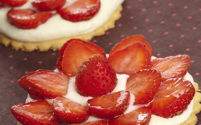 Tarte aux fraises et à la crème diplomate