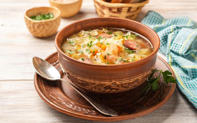 La soupe de Noël ou soupe à la choucroute.