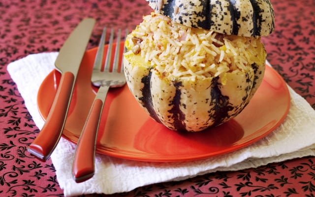 Patidoux farcis au bacon, dattes et comté