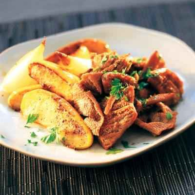 Tripes au cidre et pomme poêlées