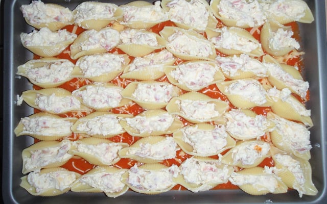 Conchigliati pancetta mascarpone ricotta