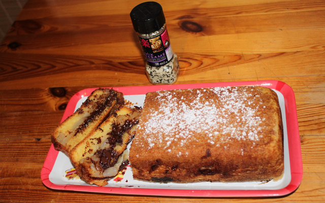 Cake poire chocolat et sésame