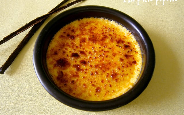 Crème brûlée crème liquide et vanille